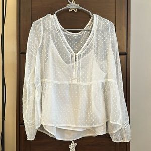 Hollister white bluse